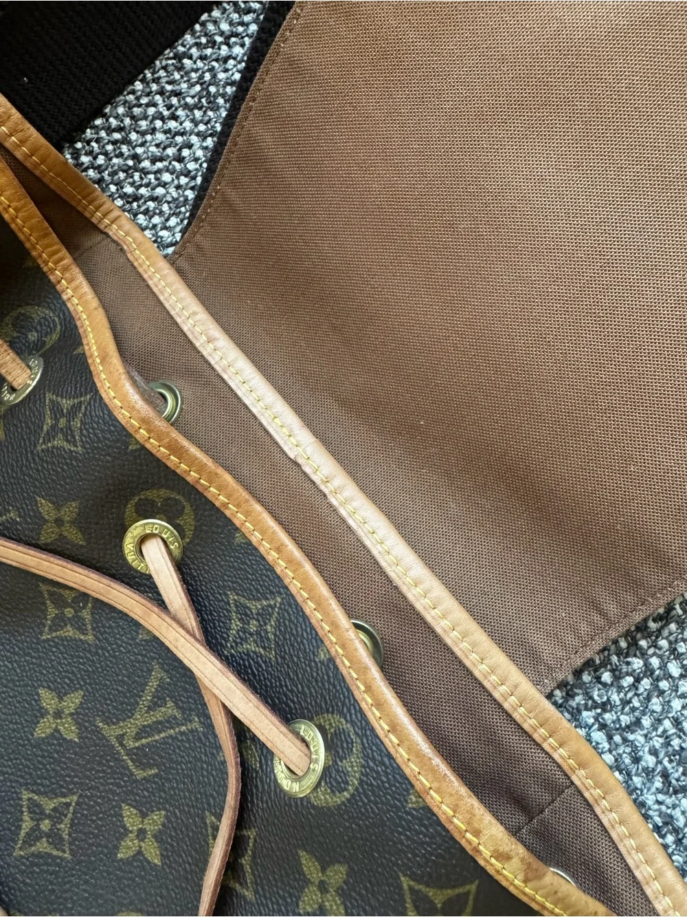 Louis Vuitton Monogram Canvas Backpack in Brown and Tan